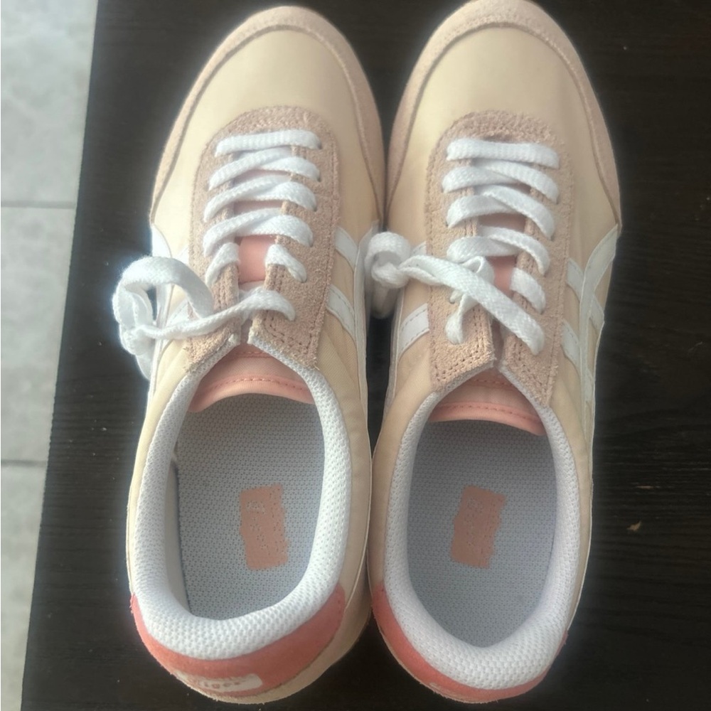 Onitsuka Tiger by Asics Pink and White Athletic Shoes